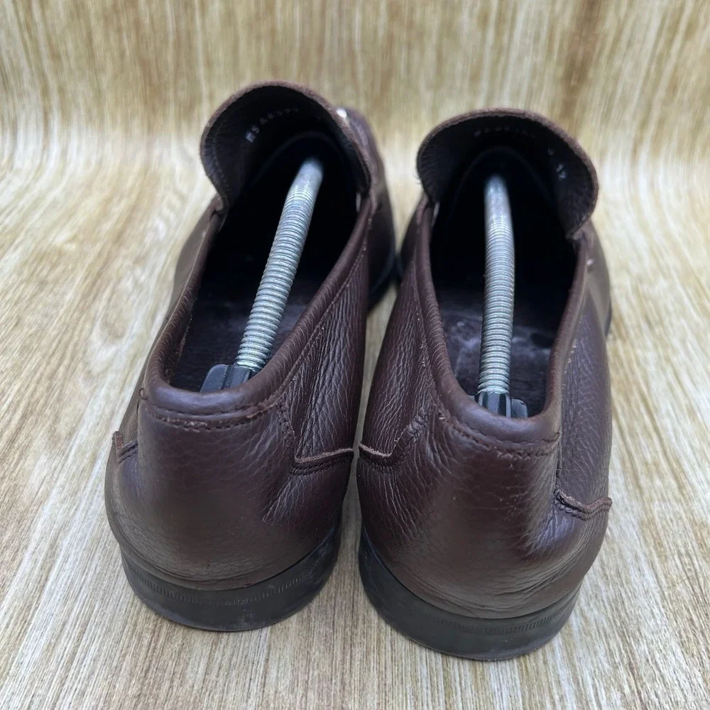 Salvatore Ferragamo Magnifico Bit Loafers Men's Size 12 Brown Pebbled Gancini